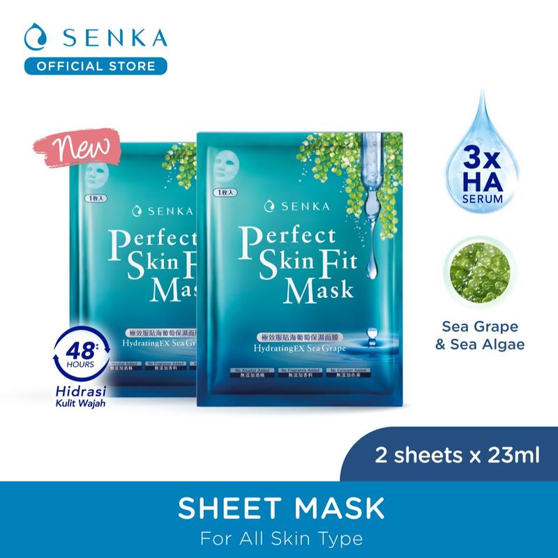 Senka Perfect Skin Fit Mask Hydrating EX Sea Grape