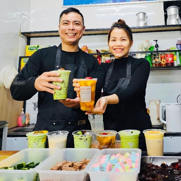 Trà sữa A Hồng