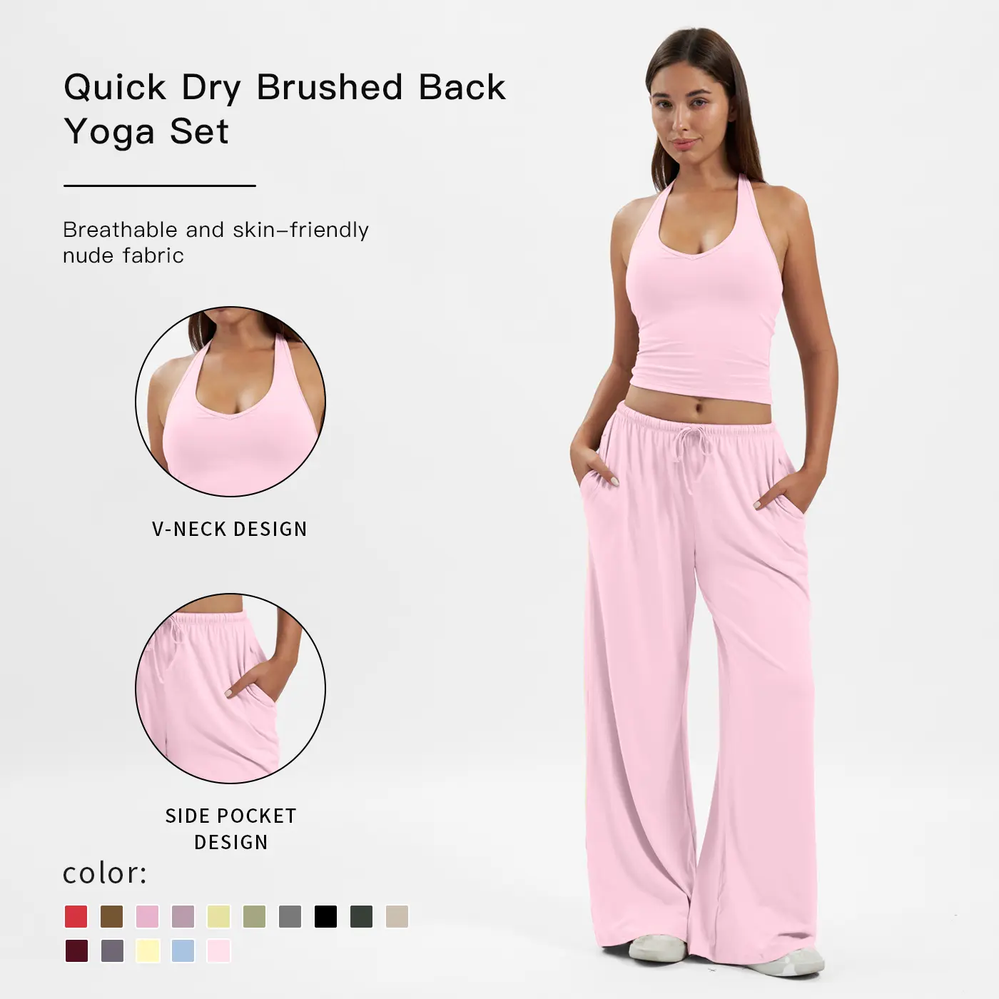 MFVIM Women's Fitness Suit 2 Piece High Waisted Pants With Padded Stretch Sports Bra Set Fitness Clothing solid sportswear athletic tracksuits sport outfit activity sporty Breathable,summerwins,travel essentials,camping essentials