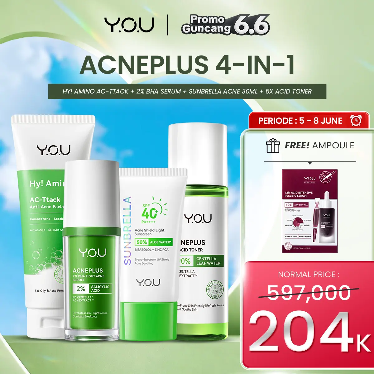 [FREE GIFT] YOU Acne Bundle Acneplus Toner Spot Ca TikTok爆款商品分析 - GMV ...