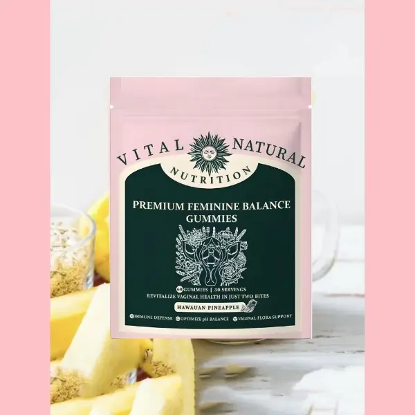 Feminine Balance Gummies - Women’s Health Probiotics for pH & Immune Support & Natural Pineapple Flavo