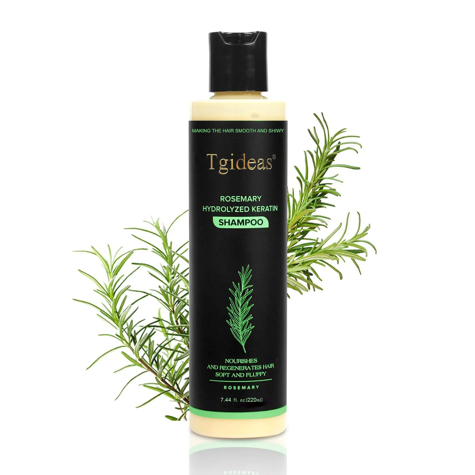Tgideas Organic Rosemary Shampoo & Conditioner - Hydrolyzed Keratin Haircare, Cleansing, Boost Hair Growth, Control Oil & Dandruff, Soothe Scalp Irritation, Repair, Moisture, Smooth & Restore Shine, Organic Haircare,back to school