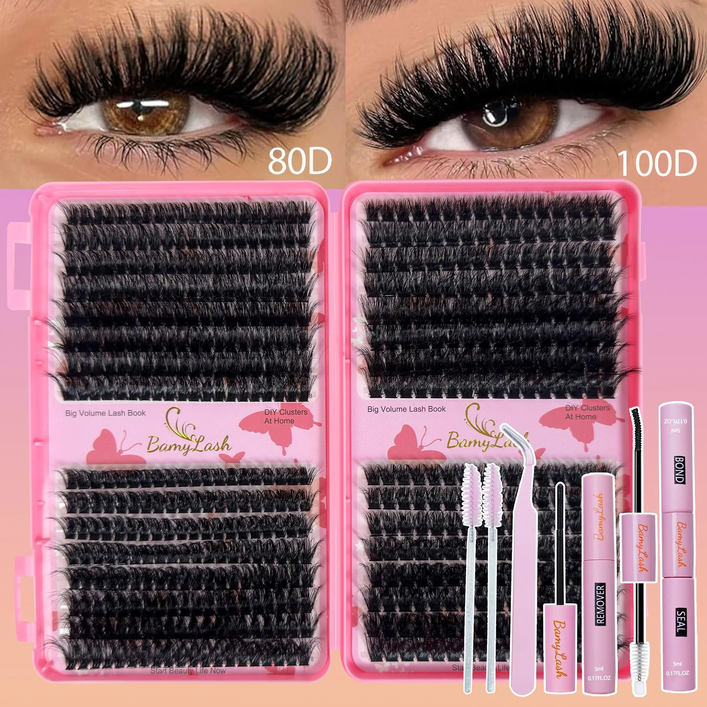 Complex 3d 查看[Cluster Eyelash Kit Set, Mixed Length and style D Curl 3D Lashes ...
