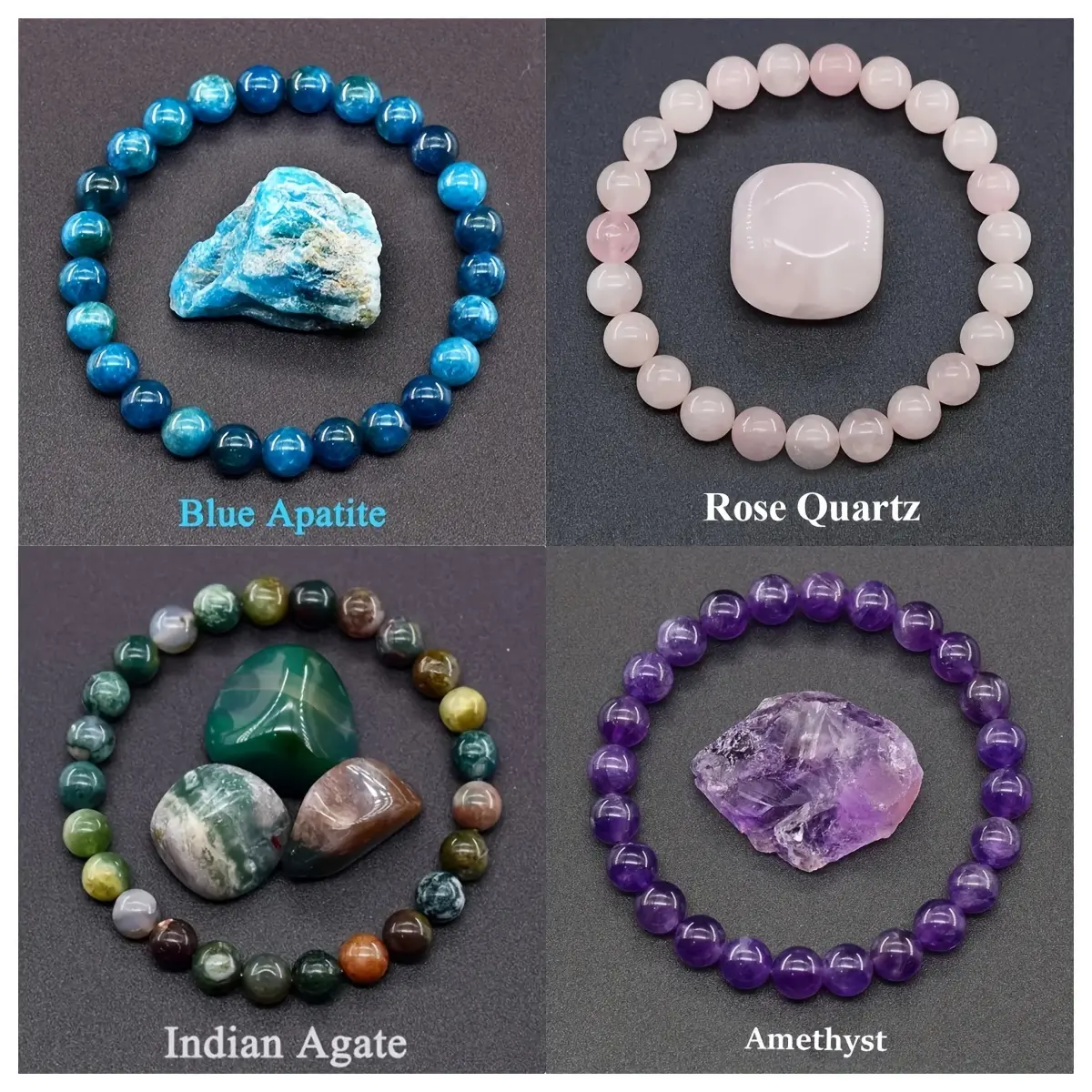 Stone Accessory Trend 4pcs Natural Stone Set - Elegant Bohemian Style w TikTok爆款商品分析 - GMV/销量 ...