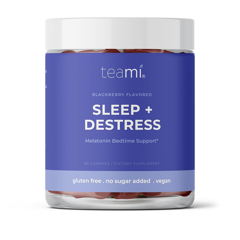 Teami Sleep + Destress, Melatonin Bedtime Support Gummy Vitamin