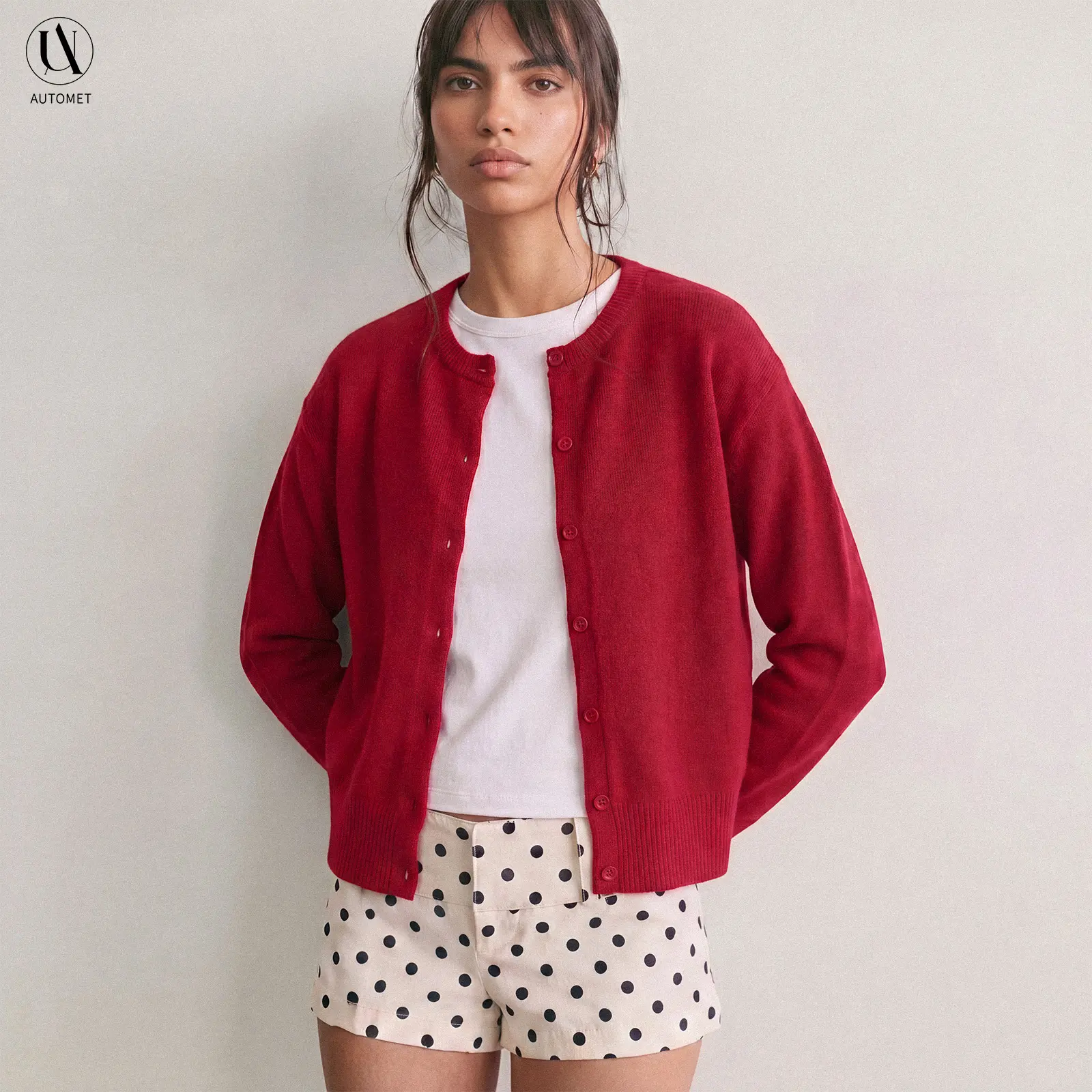 AUTOMET Women's Cropped Knit Cardigan - Soft Lightweight Cotton Fabric, Basic Open-Front Long-Sleeve Knitwear, Women's Clothes for Y2k 2025 Fall Casual Outfits Womenswear,back to school,back to school shopping