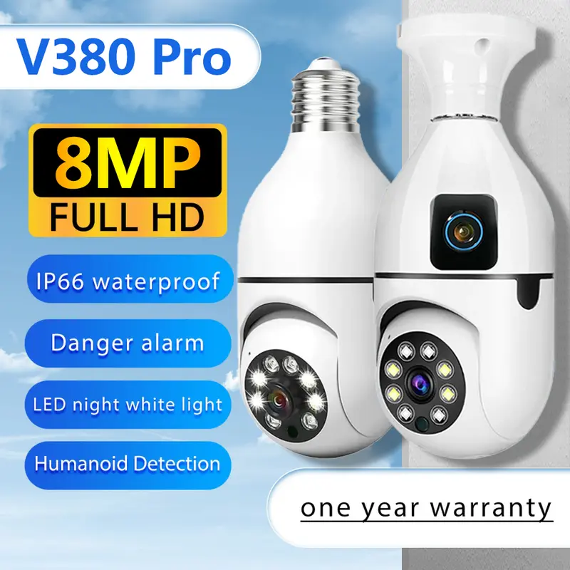 V380 Pro CCTV Bulb 5G Camera Dual Lens 1080P 360° TikTok爆款商品分析 - GMV/销量 ...