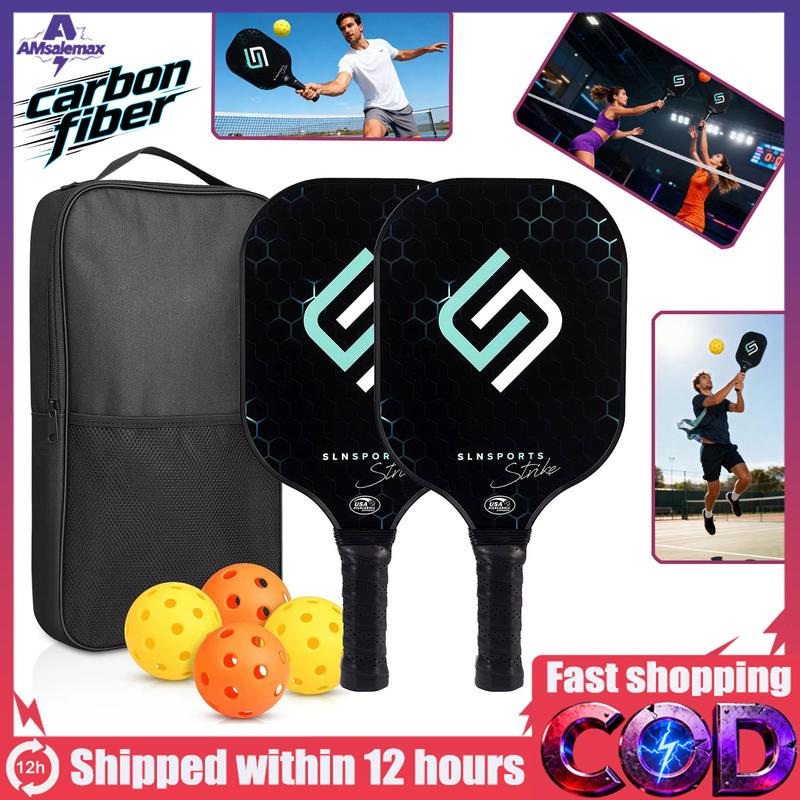 Pickleball Rocks 查看[Carbon Fiber Pickleball Paddle Set Professional Level Racket Sports ...