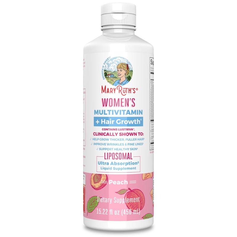 MaryRuth's Women's Multivitamin + Hair Growth Liposomal - Thicker Hair - Reduce Wrinkles & Fine Lines - With Ashwagandha & Maca Root - 15.22 Fl Oz