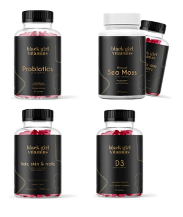 Black Girl Vitamins Complete Wellness Essentials Variant with Probiotics Sea Moss Gummies Hair Skin Nail Vitamin D3 for Immunity Energy Beauty and Gut Health