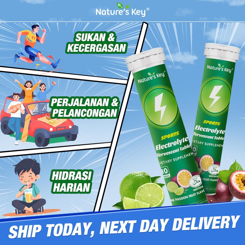 查看[[Promote] Nature's Key Effervescent Electrolyte KKM&halal Tablets ...