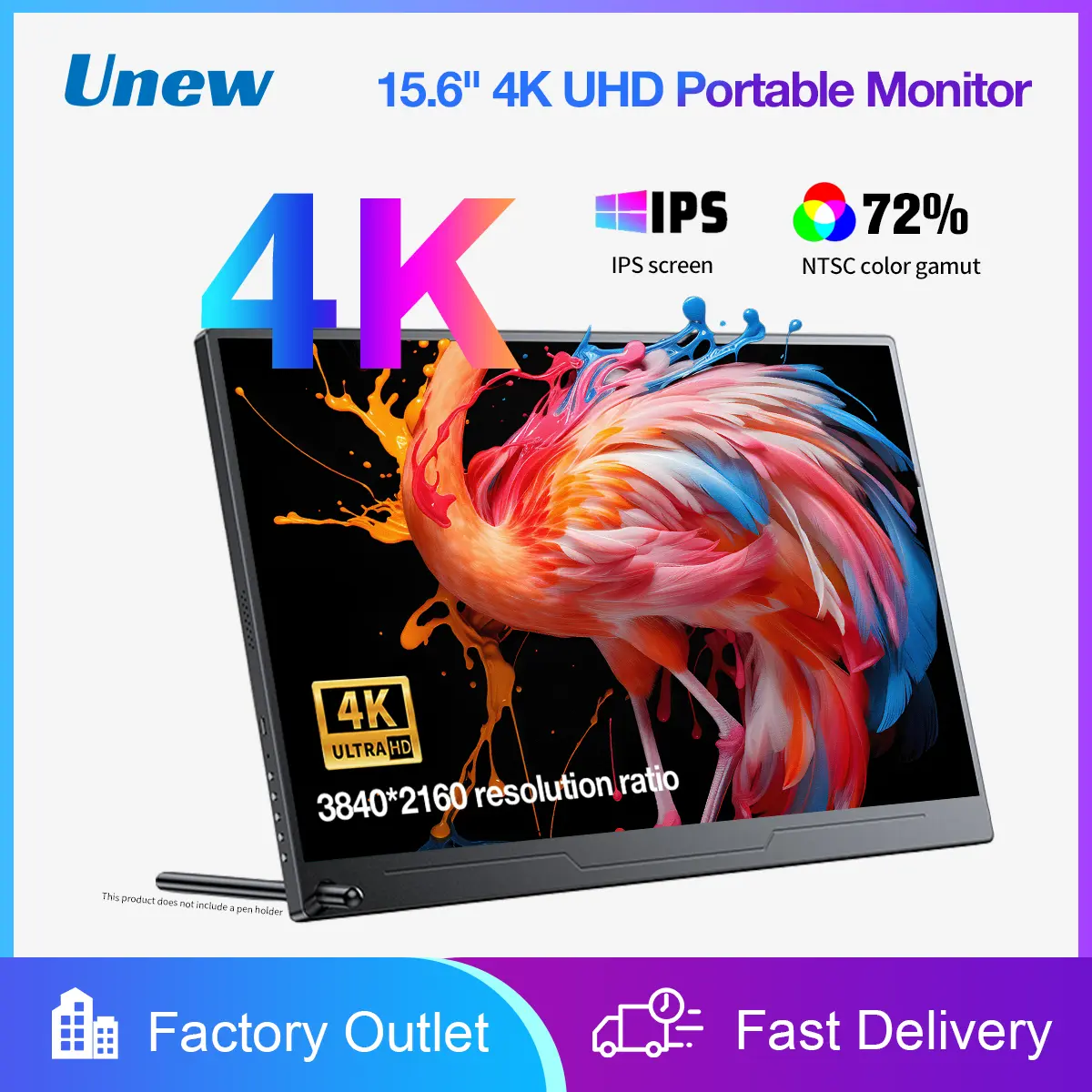 จอภาพเกมมิ่ง, Unew, 15.6 นิ้ว, 4K Ultra Clearscreen HD, หน้าจอพกพา ...
