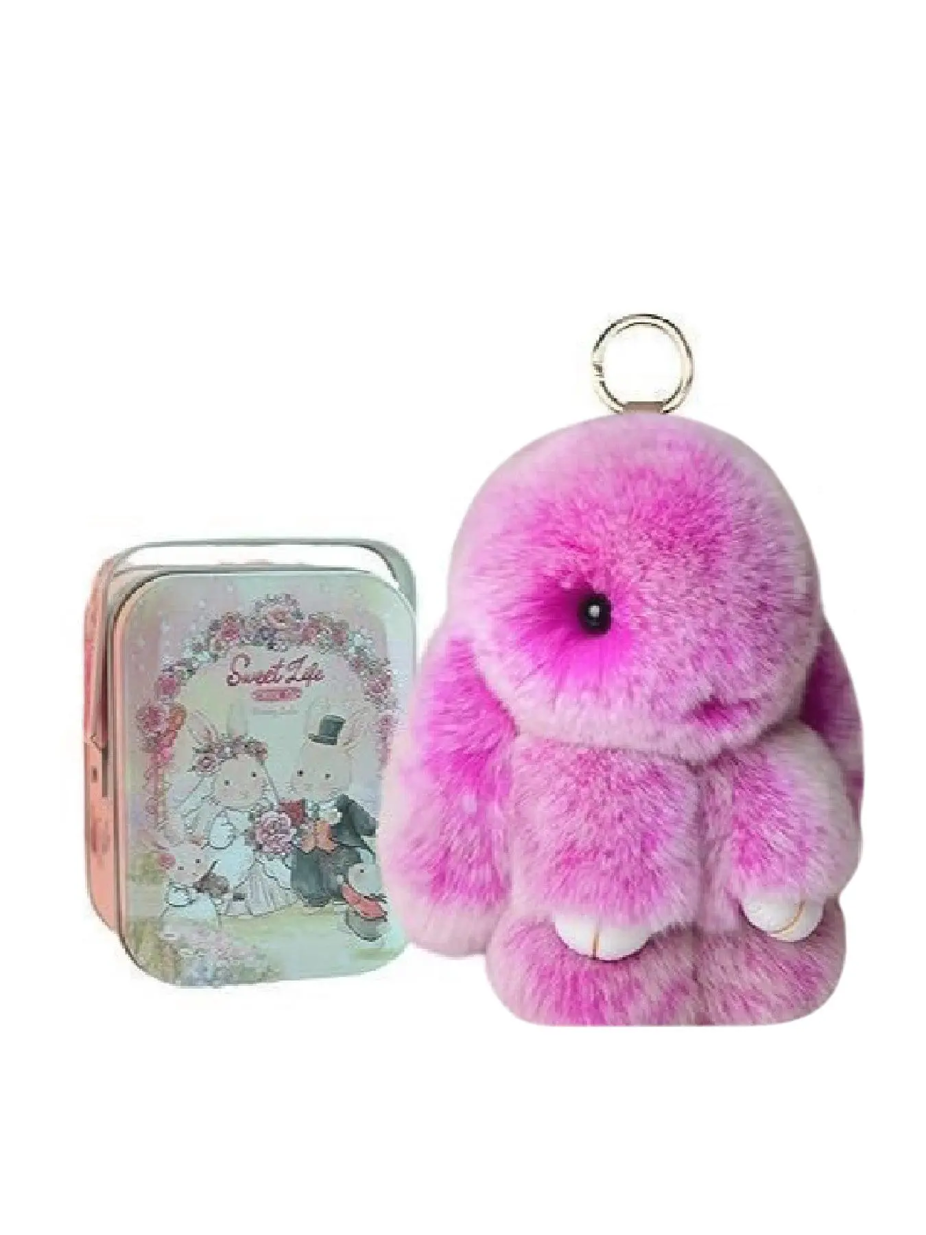 Cute Rabbit Design Plush Keychain with Tin Box, So TikTok爆款商品分析 - GMV ...