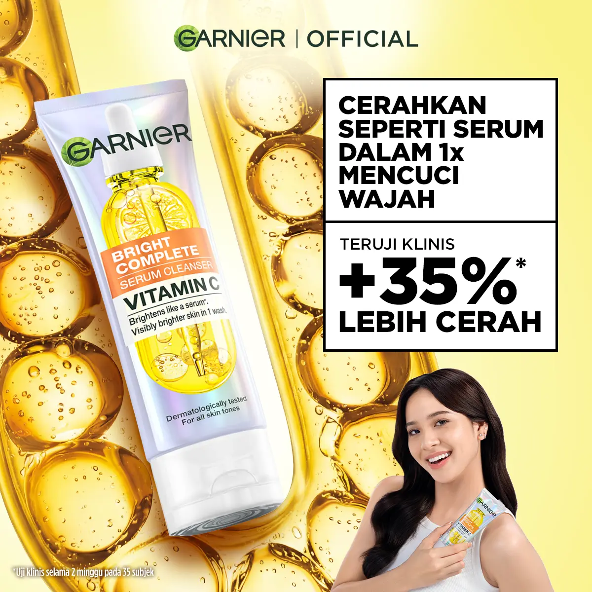 Garnier Bright Complete Brightening Face Wash Foam