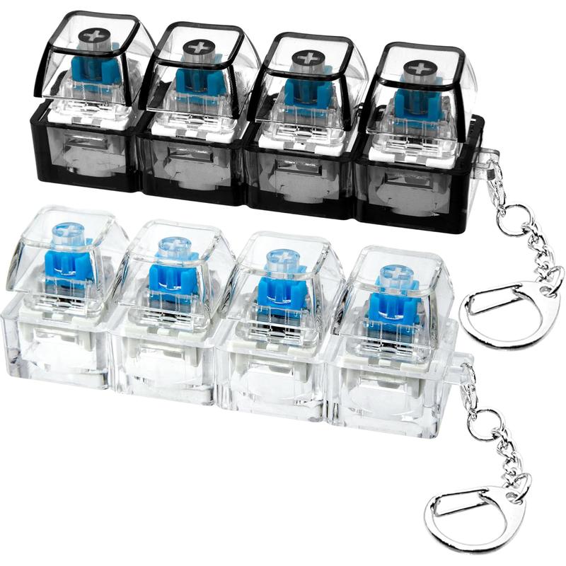 TYXHXTF – 5 Porte-clés Clavier Fidget 4 Boutons – Jouet Anti-stress Mécanique – Cadeau Pour Homme Et Femme