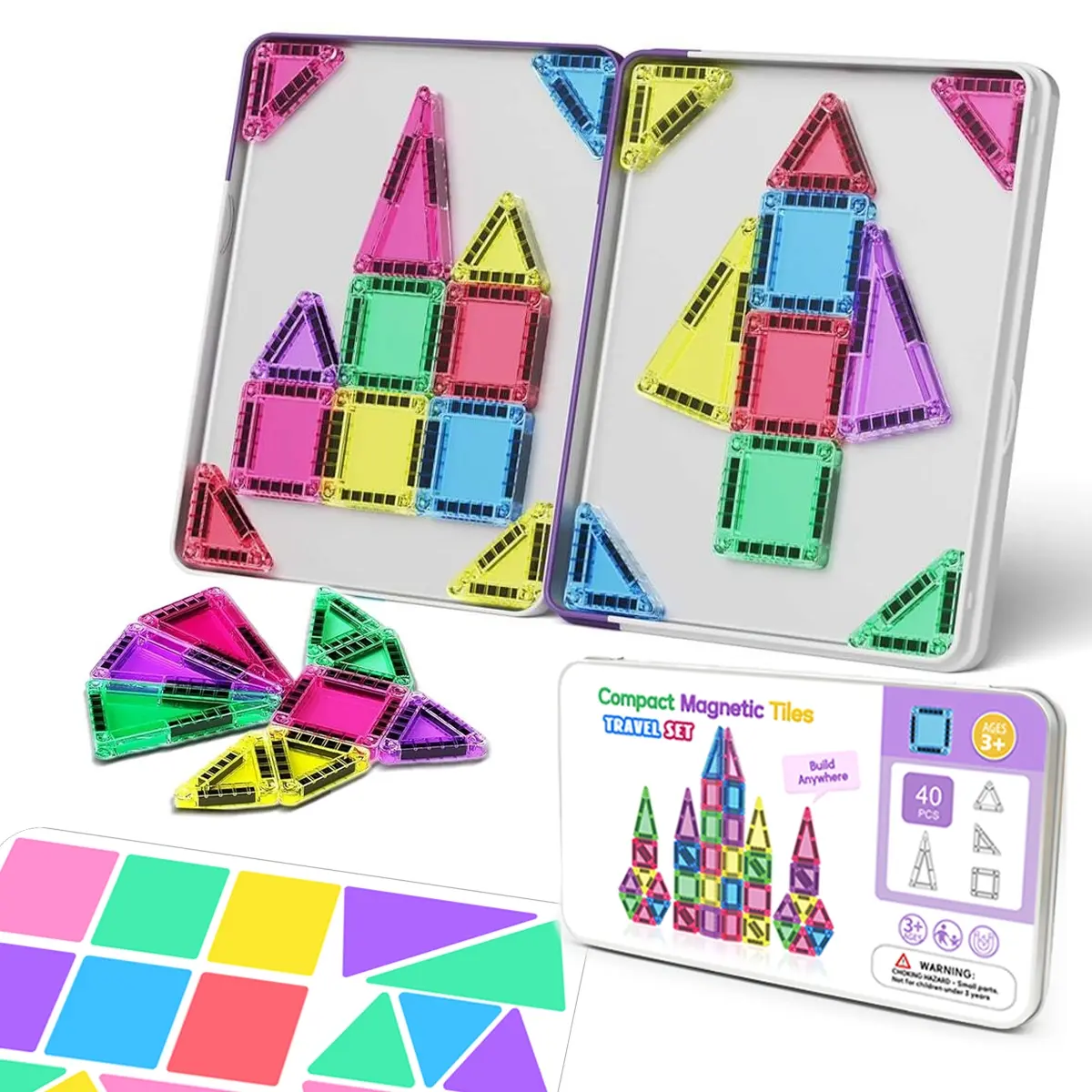 查看[Mini Building Blocks Set with Iron Box, Portable Travel Toy for Kids ...