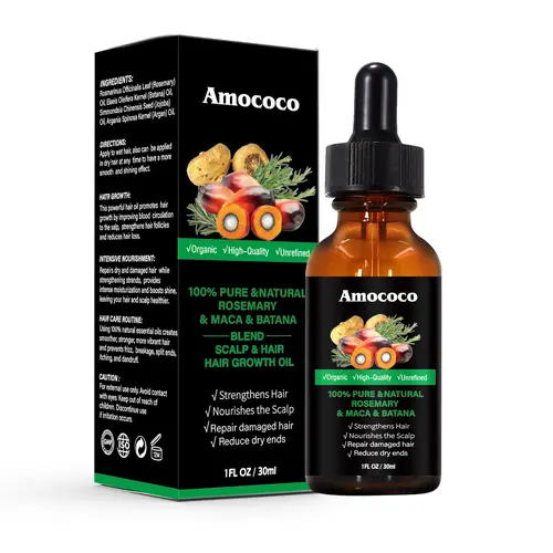 查看[AMOCOCO 100% Pure Organic Rosemary Oil 60ml Hair Care Oil for Scalp ...