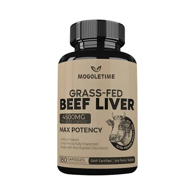 Grass Fed Desiccated Beef Liver Capsules (180 Pills, 750mg Each) - Natural Iron, Vitamin A, B12 for Energy - Humanely Pasture Raised Undefatted in New Zealand Without Hormones or Chemicals