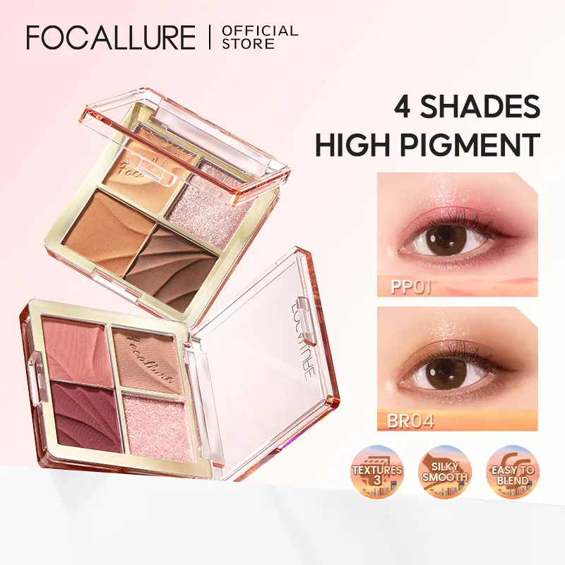 Focallure Shimmer Eyeshadow Palette #AmberGold