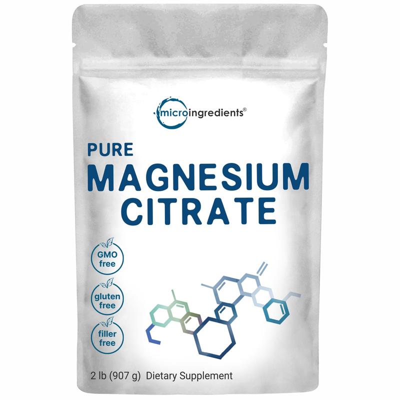 Micro Ingredients Magnesium Citrate Powder, 2 Pounds