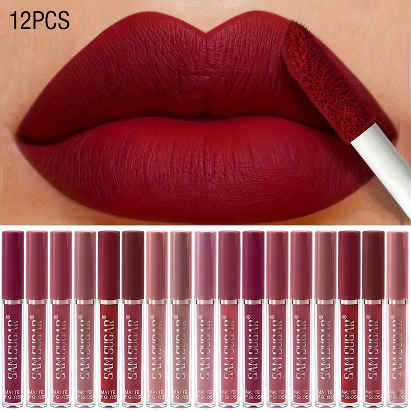 查看[12 Color Matte Lip Glossy Set Water Resistant Transfer Proof ...