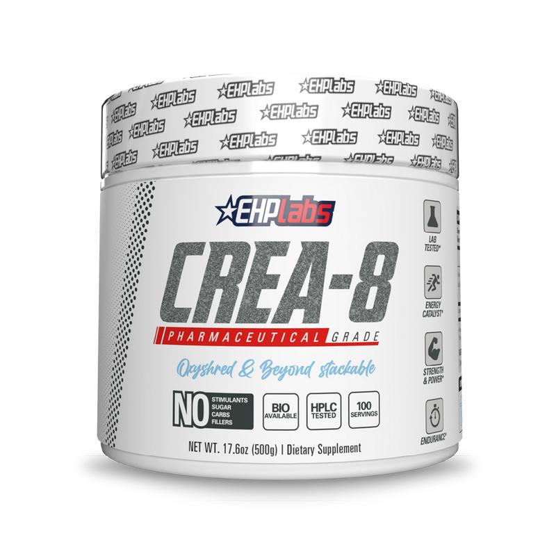 EHPlabs CREA-8 Micronized Creatine Monohydrate Powder - Creatine Powder for Muscle Growth, Increased Strength, Enhanced Energy Output and Improved Performance, Unflavored - 100 Servings (500g)