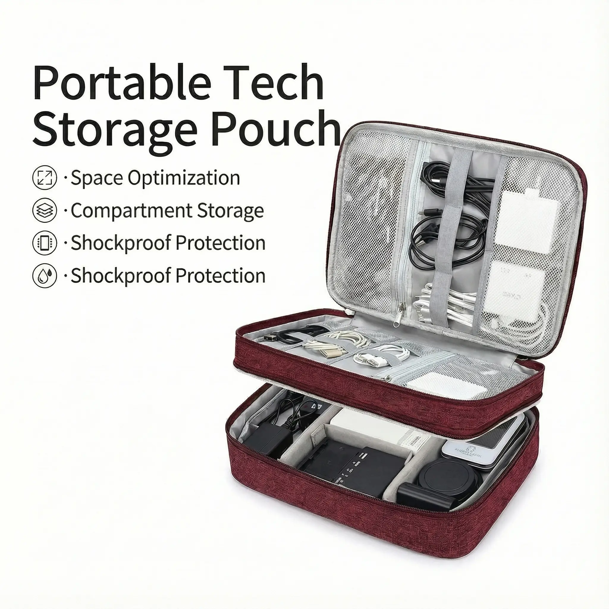 3 layer Electronics Storage Bag Travel Cable Acces TikTok爆款商品分析 - GMV ...