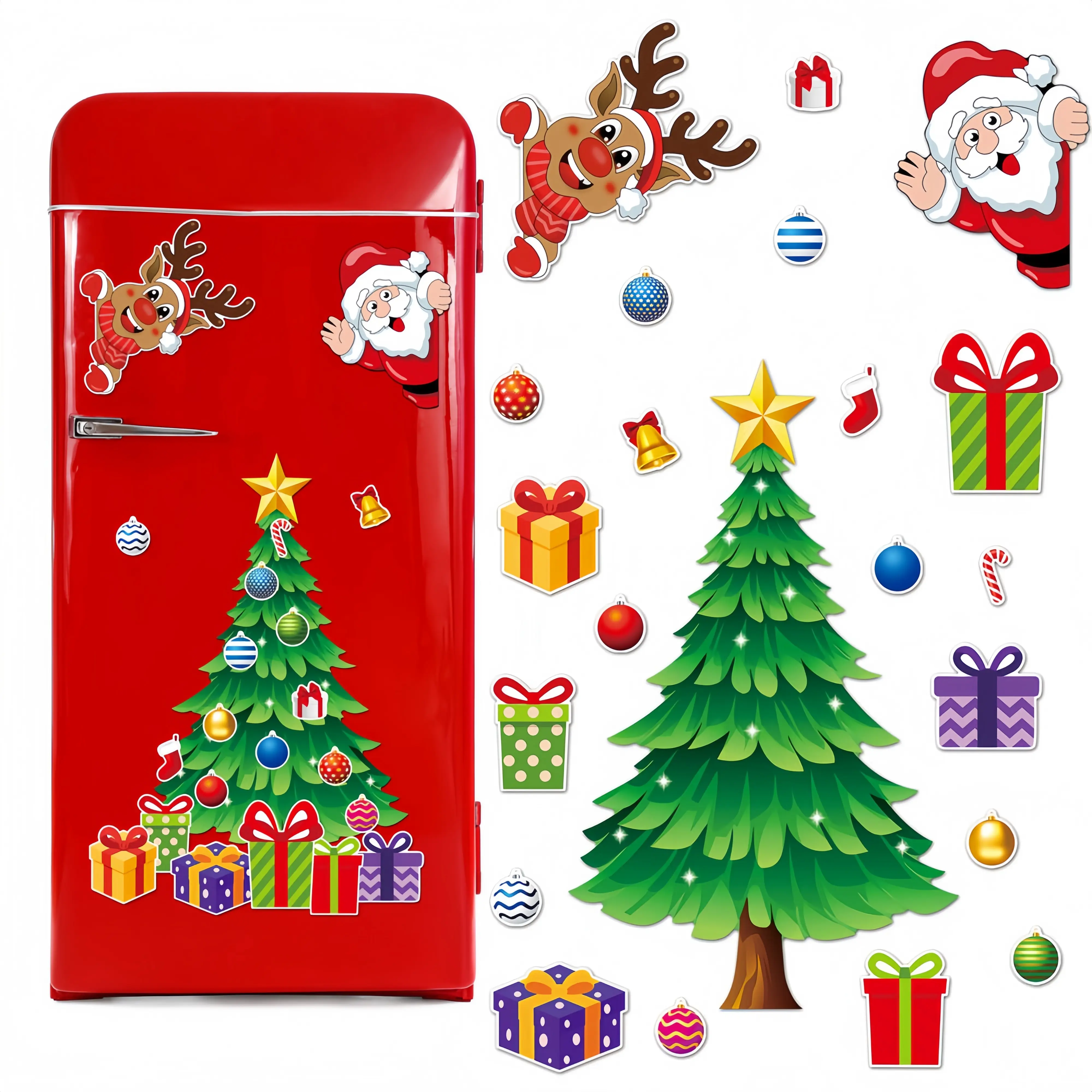 22pcs Christmas Fridge Magnet Set Santa Reindeer T TikTok爆款商品分析 - GMV ...