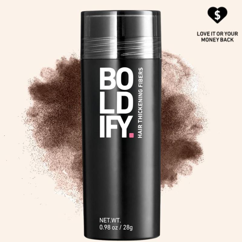 Boldify Hair Thickening Fibers Haircare Kit - Natural Plant-Based Texture & Volumizing Powder, 14 Color Shades, Wind & Water Resistant, Vegan & Cruelty-Free, Color Match Guarantee, Styling Powder Hair Loss Products