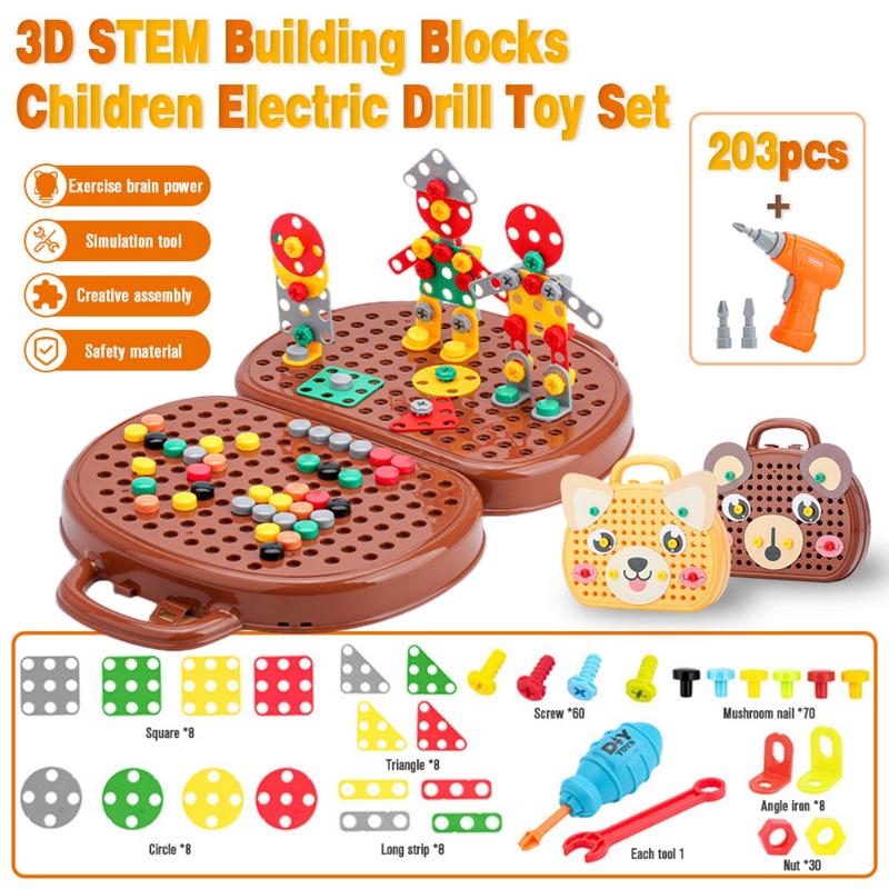 Building Blocks Children Electric Drill Toy Set Sc TikTok爆款商品分析 - GMV ...