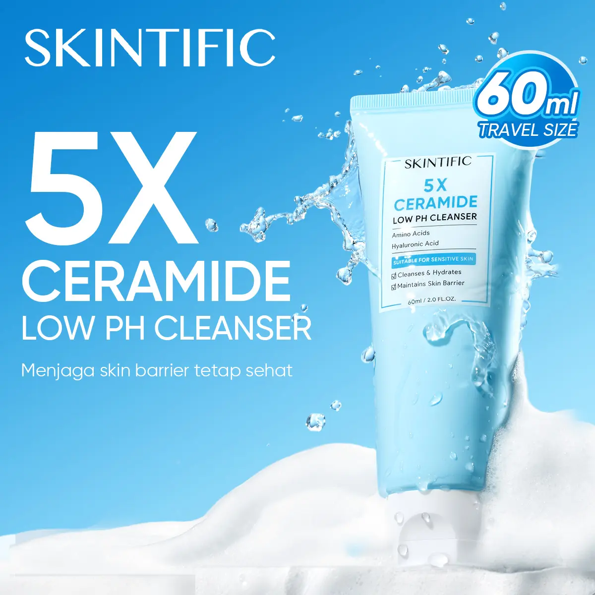SKINTIFIC 5X Ceramide Low pH Cleanser