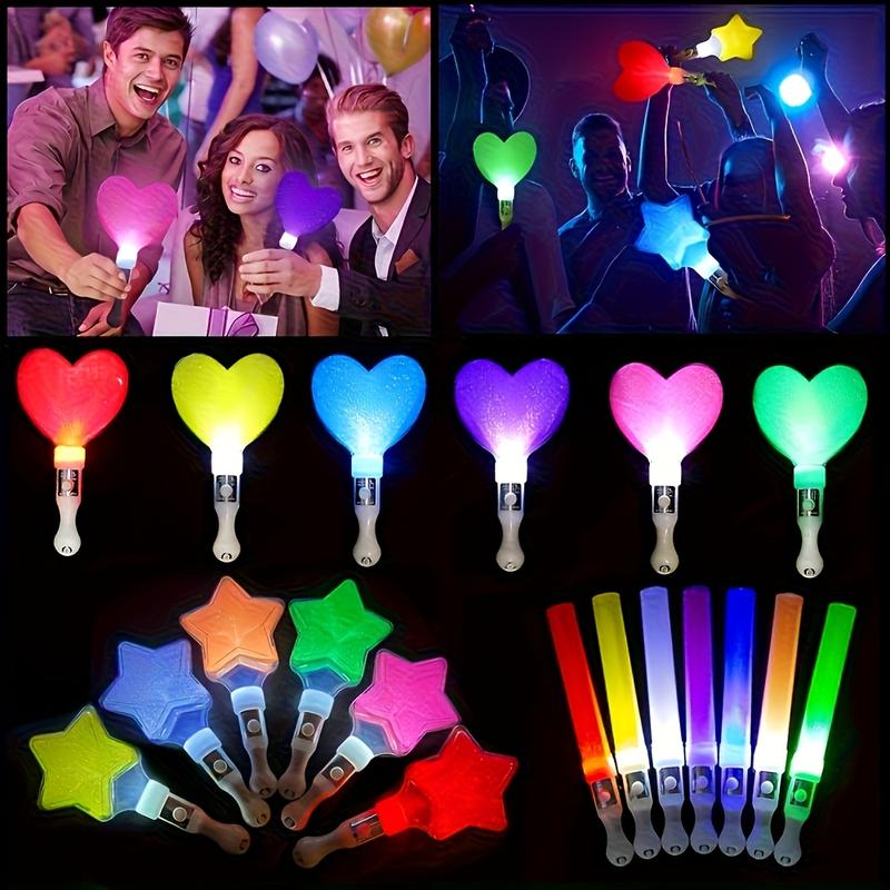 查看[20 Colorful LED Glow Sticks Set - Heart Star Circle Designs, 3 ...