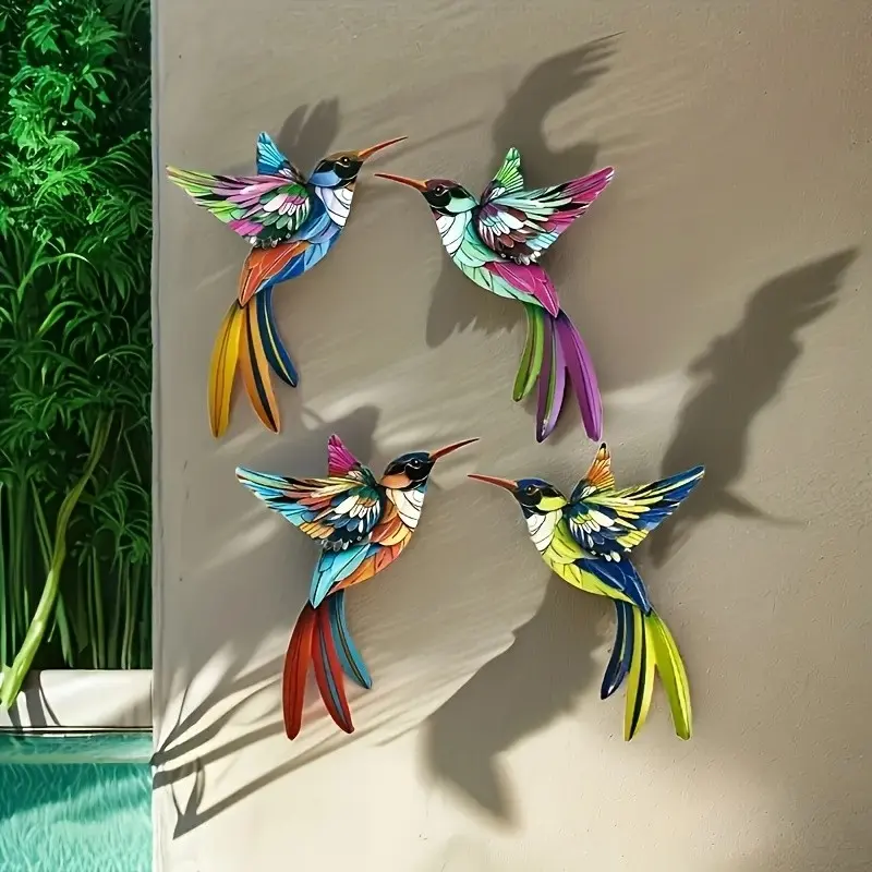 4pcs Vibrant Metal Hummingbird Decorations, 3D Lif TikTok爆款商品分析 - GMV ...
