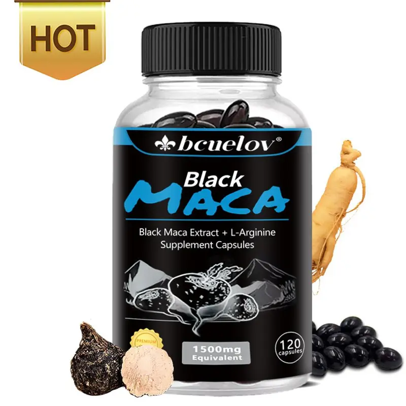 Bcuelov Black Maca health supplement, with L-Arginine,support energy level,support endurance and performance