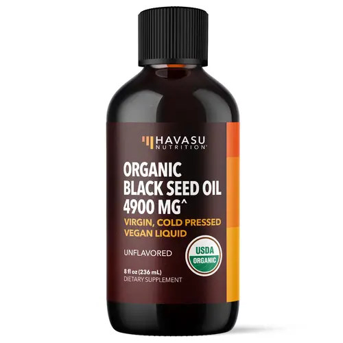 Organic Black Seed Oil - Antioxidant for Immunity, Digestion, Hair Growth & Skin Health, Joints - 8 Fl Oz Vegan Cold Pressed Liquid Superfood