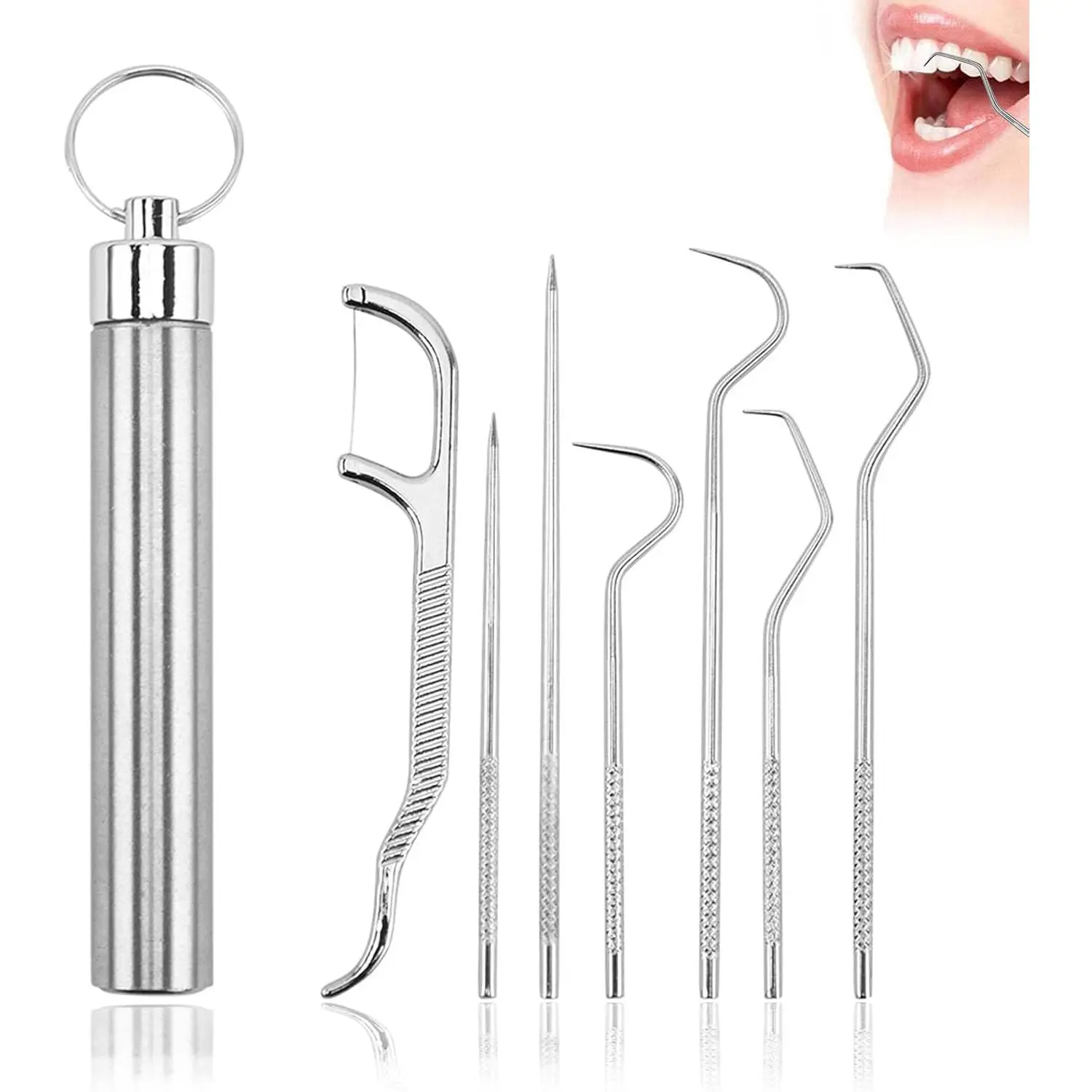 [7 Pcs Stainless Steel Toothpick Set]Reusable Toot TikTok爆款商品分析 - GMV ...
