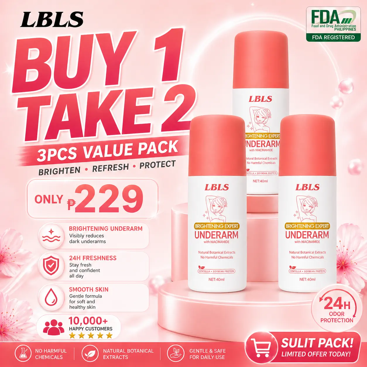 『BUY 1 TAKE 2』FDA Approve LBLS Japanese Underarm W TikTok爆款商品分析 - GMV ...