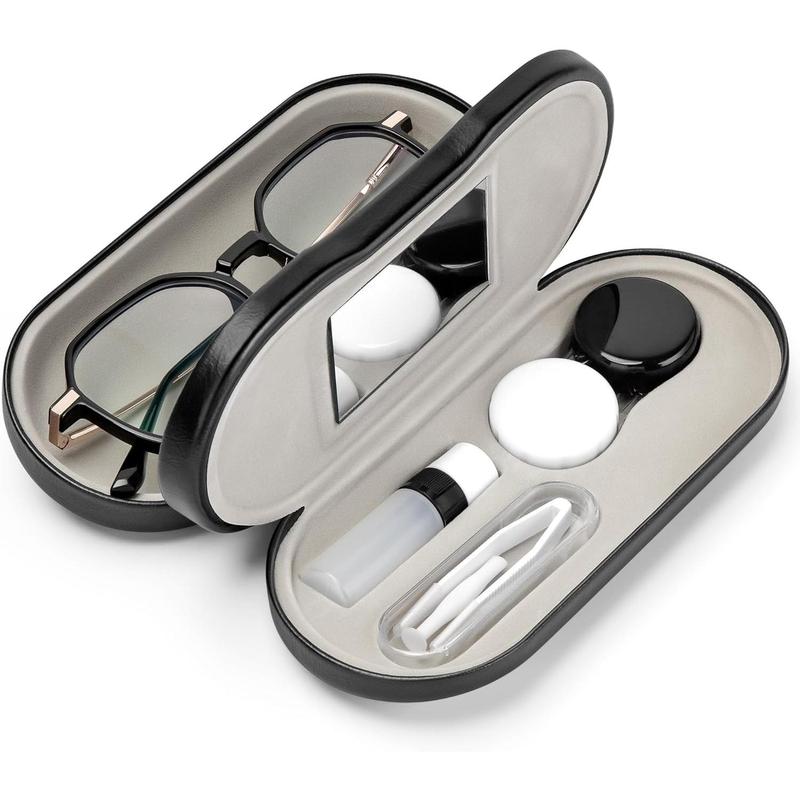 Eye Lens Case 查看[Double Sided Portable Eyeglasses Case 2 in 1 Contact Lens & Glasses ...