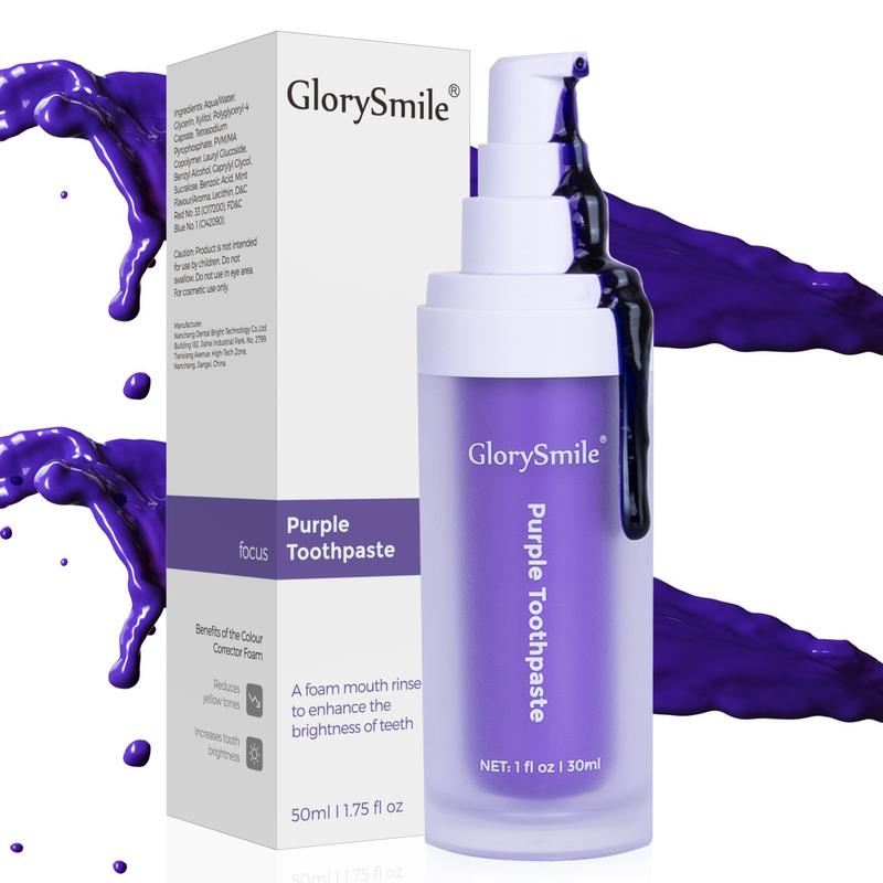 Toothpaste Color Paint GlorySmile Purple Toothpaste for Teeth Whitening, V34 Color Corrector ...