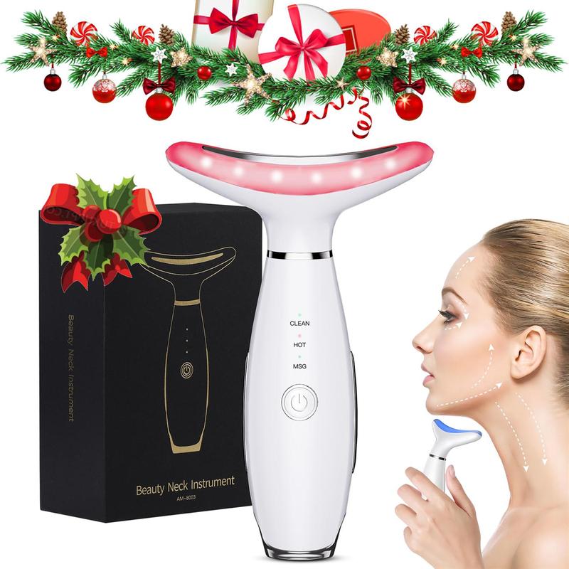 3 Color LED Facial Massager, Neck Massager, Beauty Neck Skin Care Face ...