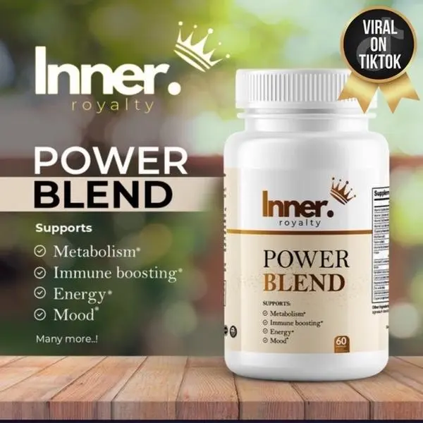 Inner Royalty's Power Blend Supplement | Supports Energy, Metabolism, Digestion, Mood, Cortisol, Immune Boost, Full Body Balance* [30 Day Supply]