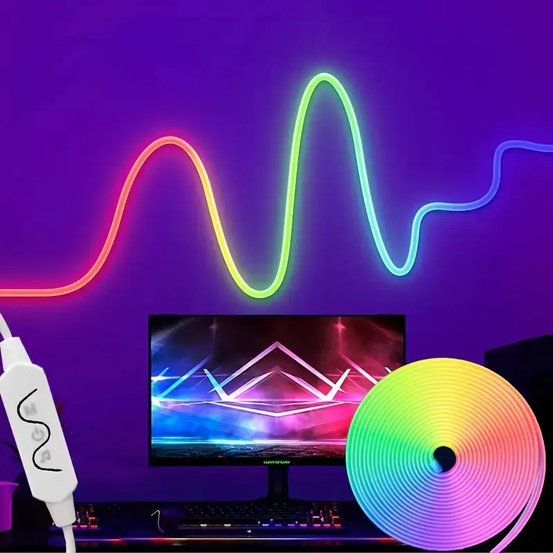 RGB Neon Light USB Powered, 3 Button Control RGB L TikTok爆款商品分析 - GMV ...