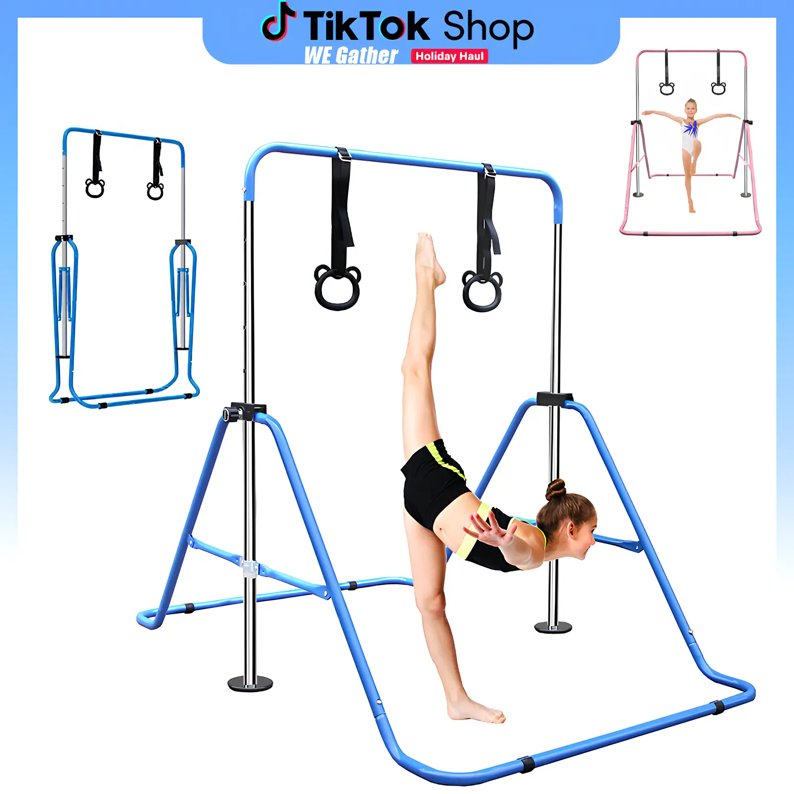 Children Exercise Rails 查看[Multi-Functional Kids Gymnastics Bar Adjustable Height Horizontal ...