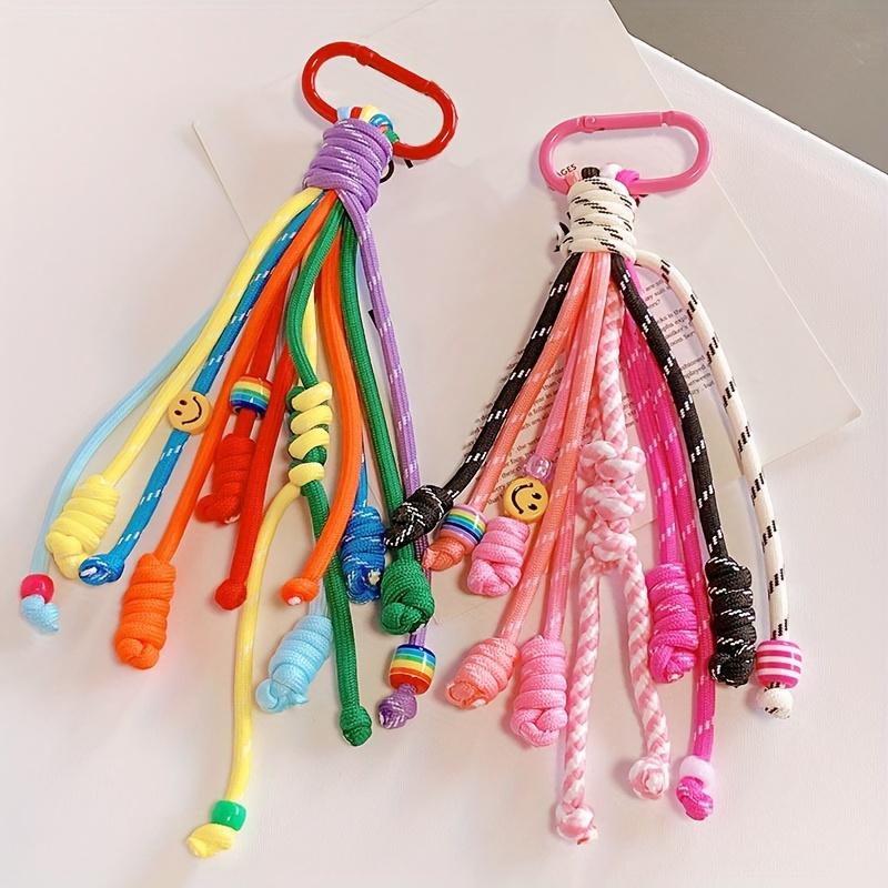 Purse Rope Bundle 查看[Vibrant Woven Rope Bag Pendant with Smiling Face Design, Charming ...