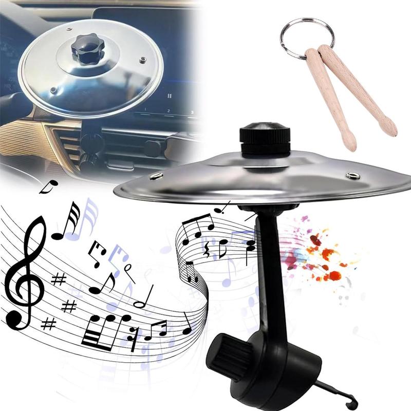 查看[Car Air Vent Crash Cymbal with 2 Mini Drumsticks, Car Symbol Drum ...