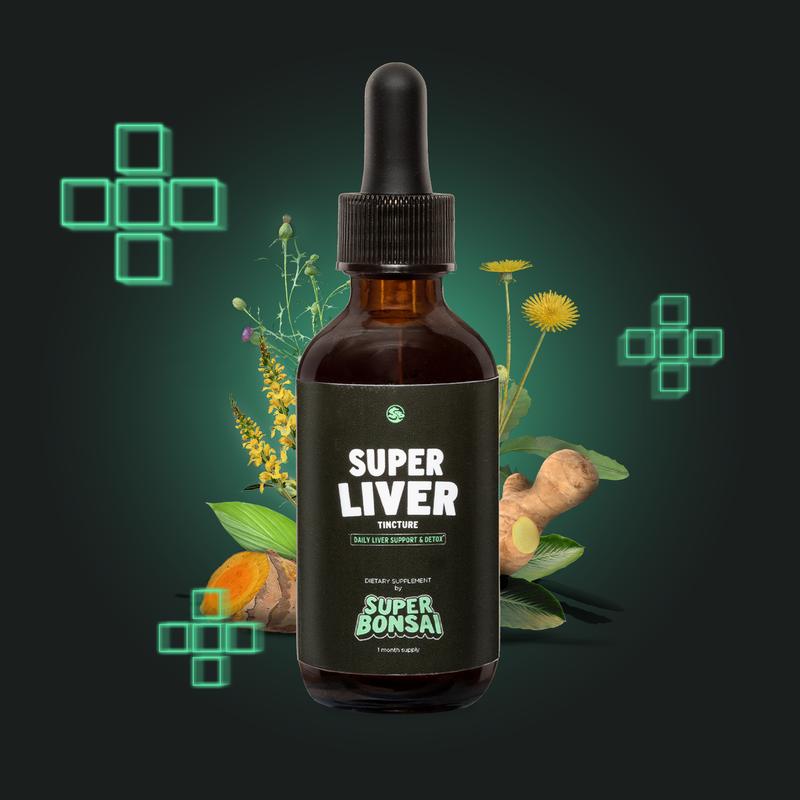 SuperBonsai Super Liver - Natural Ingredients with Milk Thistle and Dandelion Root - Daily Liver Support and Detox - GMO Free, Gluten Free, Vegan