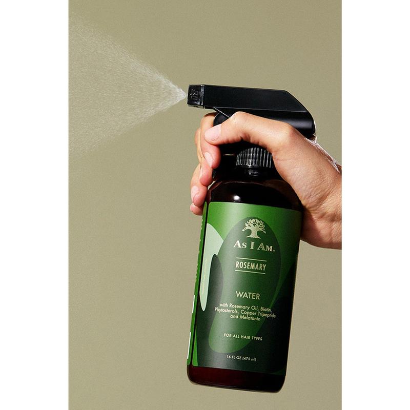 As I Am Rosemary Water - 16 oz - For Healthy Hair Growth - Scalp Treatment for Hair Density - with Biotin, Saw Palmetto, & Copper Tripeptide