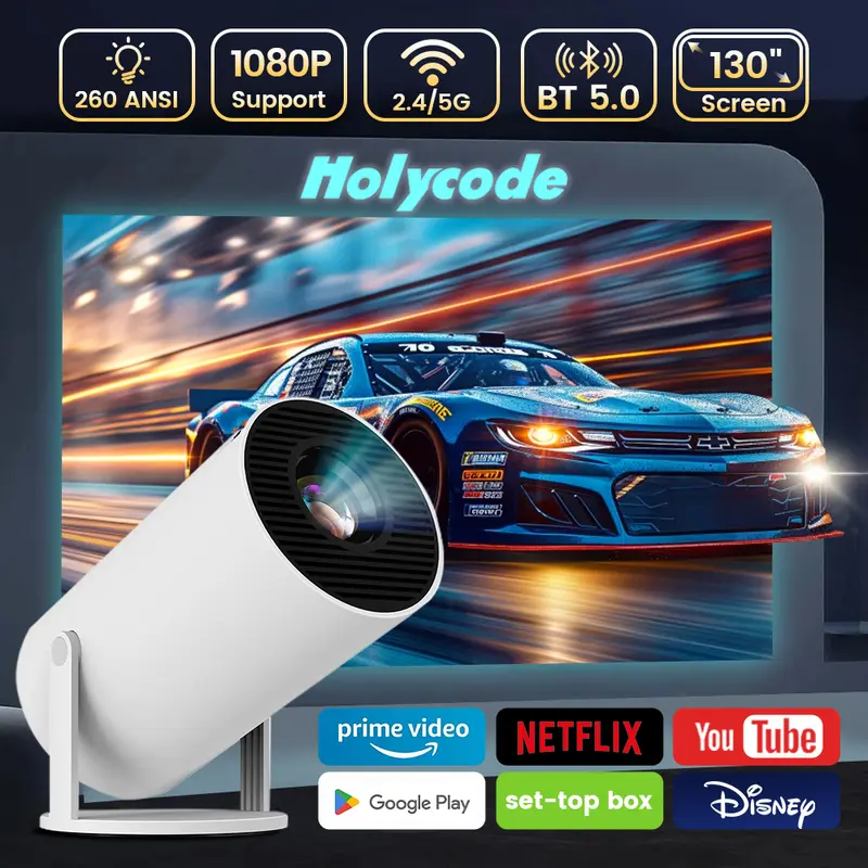 [Holycode] Portable Outdoor Projector with WiFi & Bluetooth, Wireless ...
