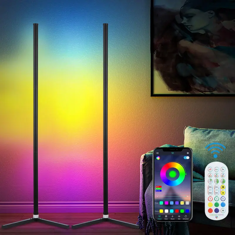 查看[DAYBETTER LED Corner Lamp, RGB Corner Floor Lamp with APP and Remote ...