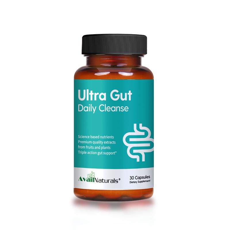 AvailNaturals Ultra Gut Senior Colon Cleanse | Senna Leaf extract & Psyllium Husk Capsules | Ultra Gut Capsules Edible, Dietary Fiber for Digestive Health | 30 capsules